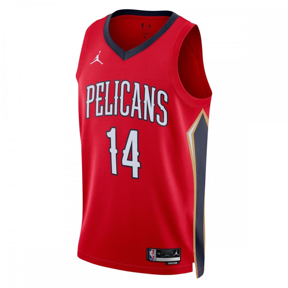 Brandon Ingram New Orleans Pelicans Jordan Brand 2022/23 Statement Edition Swingman Jersey - Red-Pro Kit Vault | Brand New 26/27 Sports Jerseys